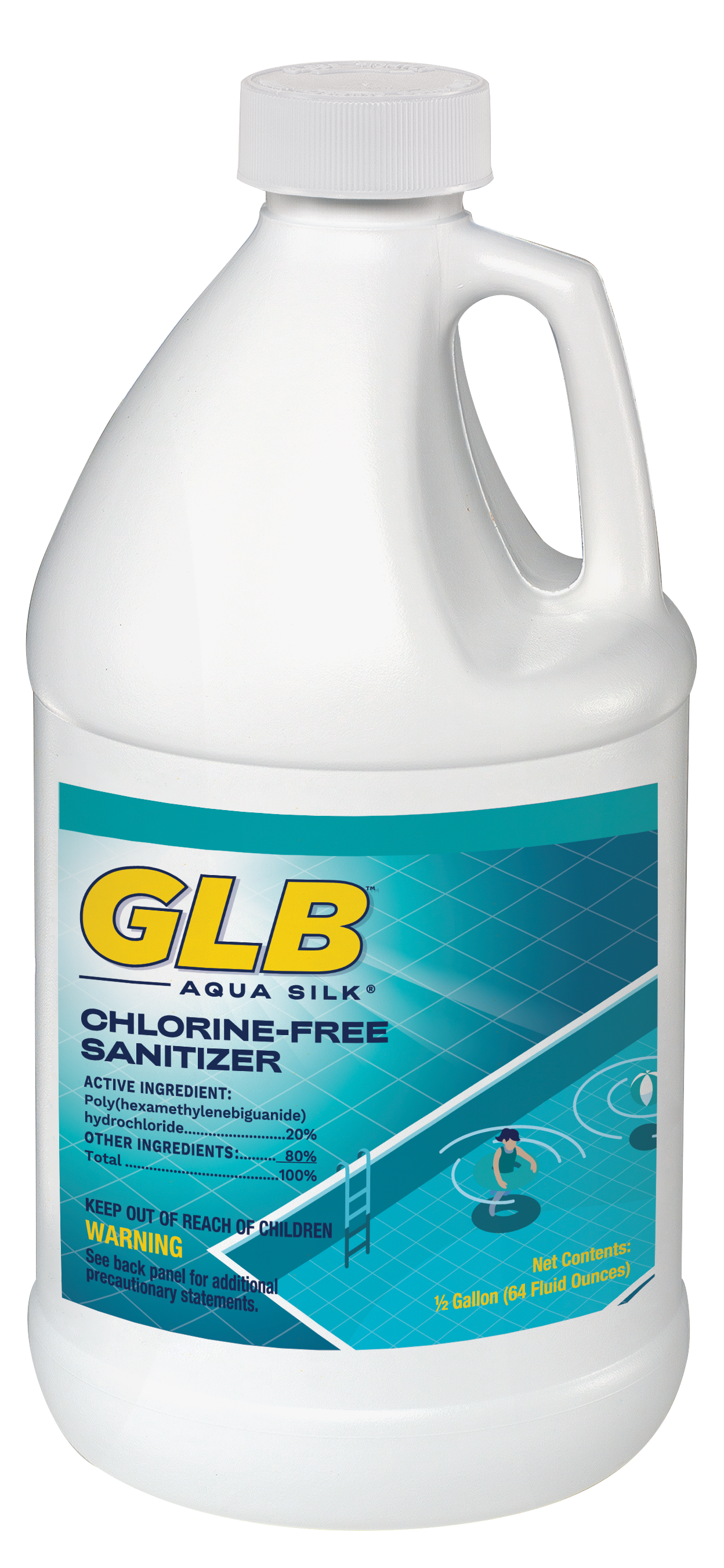 GLB Aqua Silk - Chlorine-Free Sanitizer - 1/2 Gallon - Item #71269